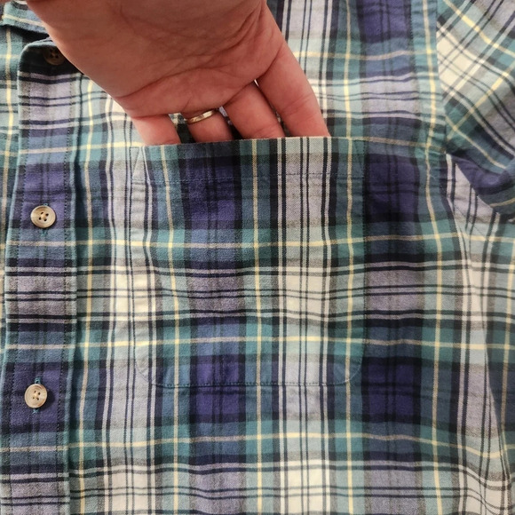 Orton Brothers Plaid 100% Cotton Shirt Size LARGE Long Sleeve Button Down - Picture 5 of 10